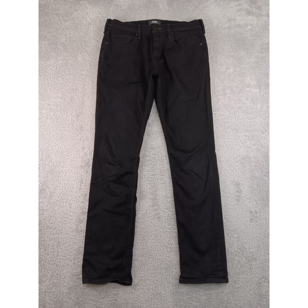 PAIGE Jeans Men 32x32 Black Federal Slim Straight Stretch